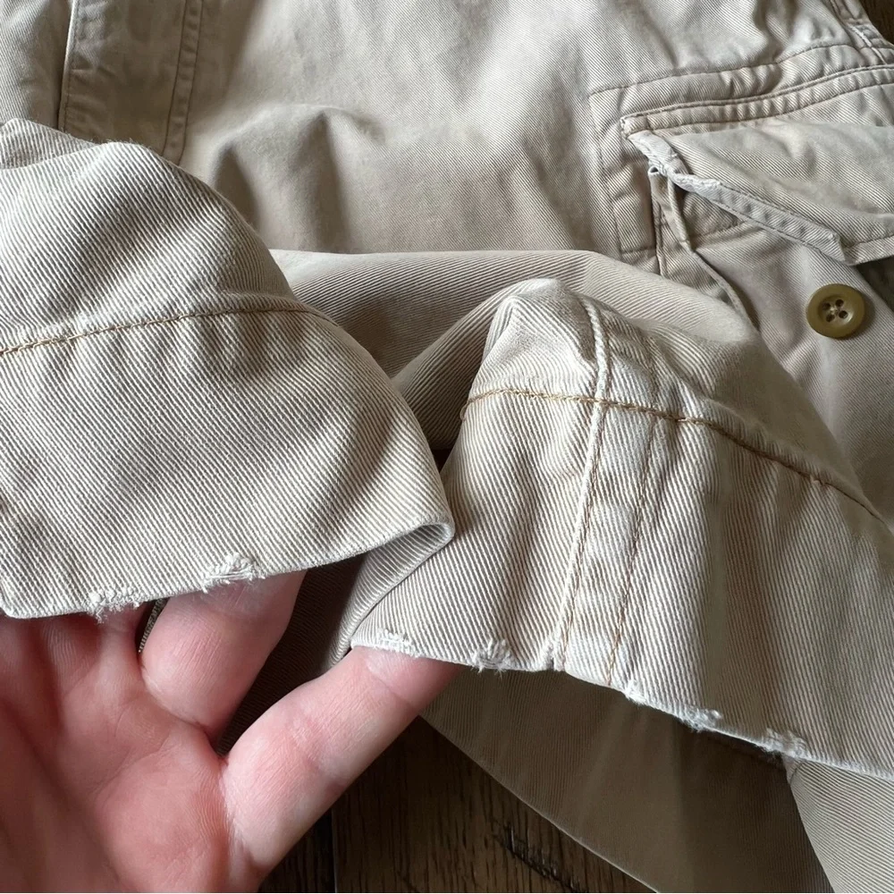 Polo By Ralph Lauren Cargo Shorts Men’s 36 Beige 10” Inseam Vintage Baggy Cotton